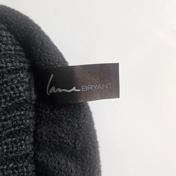 Lane Bryant Sparkle Beanie Short Black and Gold Knit Hat Caplet - Picture 2 of 5